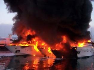 Φωτογραφία για Πυρκαγιά κατέστρεψε τρία σκάφη σε μαρίνα ξενοδοχείου στη Λεμεσό