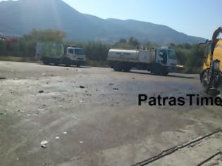 Φωτογραφία για Πάτρα: Λαμπάδιασε απορριμματοφόρο του Δήμου
