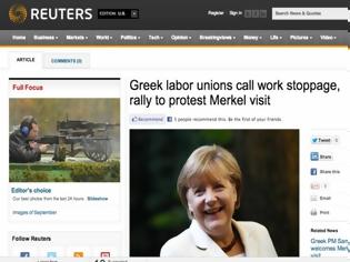 Φωτογραφία για Reuters: Υποδοχή της Μέρκελ με… απεργίες στην Ελλάδα!