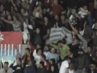 Φωτογραφία για Οι Σκοπιανοί ΜΑΤατζήδες έδειραν τους Σέρβους οπαδούς στην κερκίδα επειδή κρατούσαν την ελληνική σημαία!..Βίντεο.