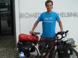 Φωτογραφία για Πάτρα: Το Πανεπιστήμιο υποδέχεται τον ποδηλάτη Chris Gruar