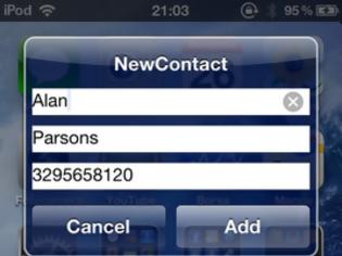 Φωτογραφία για NewContact: Cydia tweak