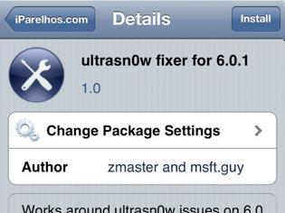 Φωτογραφία για Ultrasn0w Fixer iOS 6.0.1