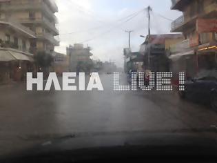 Φωτογραφία για Πολύ ισχυρή καταιγίδα στην Αμαλιάδα - Δείτε φωτό
