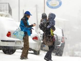 Φωτογραφία για Χιονίζει από το απόγευμα στα Καλάβρυτα!