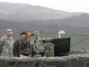 Φωτογραφία για Στα σύνορα μεταξύ Νότιας και Βόρειας Κορέας ο Ομπάμα