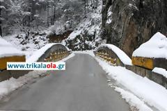 Μικροατυχήματα πρωί - πρωί στα Τρίκαλα από την παγωνιά