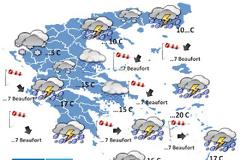 Γενική πρόγνωση καιρού για την Τρίτη 18/12/2012