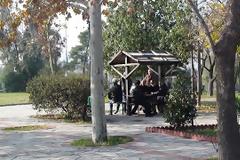 Αυτοσχέδιο καφενείο στην πλατεία Ρήγα Φεραίου στον Βόλο!