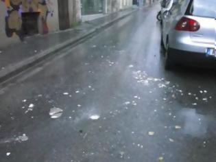 Φωτογραφία για Πάτρα: Στη Φιλοποίμενος έβρεξε και... σοβάδες