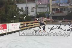Επιτέλους ξεκίνησε το παγοδρόμιο στη Λαμία!