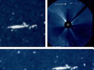 Φωτογραφία για Μεγάλο  UFO εντοπίζεται στον Ήλιο από το Soho της Nasa στις 20 Δεκ