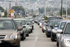 Μποτιλιαρισμένη όλη η κάθοδος της Αθηνών-Λαμίας