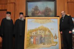 Επίδοση στον Αρχηγό ΓΕΝ Πίνακα Απελευθέρωσης Αγίου Όρους (1912)