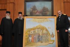 2463 - Η Ιερά Κοινότητα του Αγίου Όρους δώρισε πίνακα ζωγραφικής στο Πολεμικό Ναυτικό