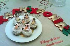 Cupcakes χιονάνθρωποι