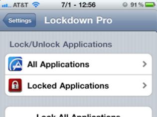 Φωτογραφία για Lockdown Pro: Cydia tweak update
