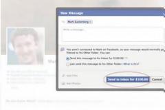 Ξεκίνησε τις χρεώσεις το Facebook - 100 δολ. το μήνυμα στον Zuckerberg