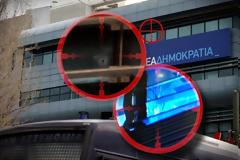 Δύο κουκουλοφόροι με καλάσνικοφ «χτύπησαν» τα γραφεία της ΝΔ σύμφωνα με όσα κατέγραψαν οι κάμερες.