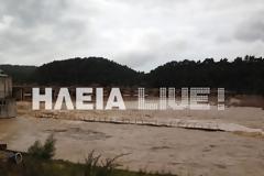 Ηλεία: Στα όρια συναγερμού ο Αλφειός – Φούσκωσε το ποτάμι από την κακοκαιρία