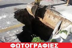 Φορτηγό «Ναυάγισε» σε δρόμο Σαντορίνης!