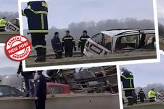 Μία νεκρή γυναίκα σε διπλή καραμπόλα στην Εγνατία Οδό (Βίντεο και φωτό)