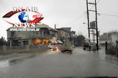 Μεσολόγγι: Πλημμύρισαν οι δρόμοι στο κέντρο της πόλης