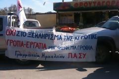 Έστησαν τα πρώτα αγροτικά μπλόκα οι αγρότες της Κρήτης