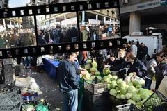 Παραγωγοί μοίρασαν 50 τόνους λαχανικών έξω από το Υπ.Ανάπτυξης