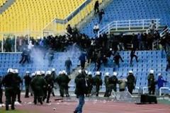Επεισόδια μετά τον αγώνα Ηρακλή - Ολυμπιακού Βόλου