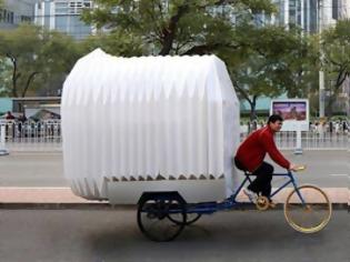 Φωτογραφία για Το «σπίτι» - ποδήλατο στους δρόμους της Κίνας