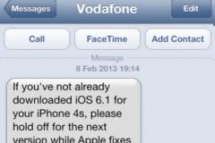 Vodafone UK προς χρήστες iPhone 4S: Μην αναβαθμίσετε στο iOS 6.1