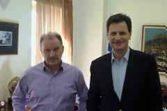 Επίσκεψη του Ευρωβουλευτή κ.Θ.Σκυλακάκη στο Δήμαρχο Λαμιέων