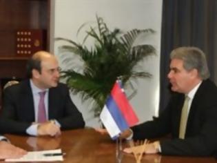 Φωτογραφία για Συνάντηση Χατζηδάκη με τον πρέσβη της Σερβίας