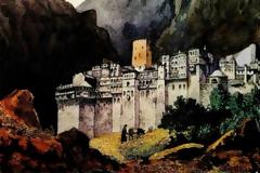 2710 - Η Ιερά Μονή Αγίου Παύλου το 1835