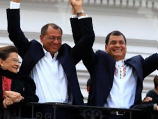 Φωτογραφία για Επανεξελέγη ο Ραφαέλ Κορέα στον Ισημερινό