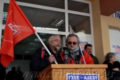 Γερμανός συνδικαλιστής στην συγκέντρωση και την πορεία του Εργατοϋπαλληλικού Κέντρου Τρικάλων