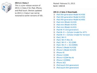 Φωτογραφία για Η Apple  έδωσε την 6.1.3 beta 2