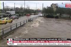 ΤΩΡΑ-Στο όριο υπερχείλισης ο Ιλισσός