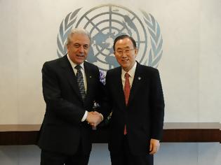 Φωτογραφία για Οι δηλώσεις Αβραμόπουλου για την ΑΟΖ, μετά τη συνάντησή του με τον ΓΓ του ΟΗΕ, Μπα-κι-Μουν