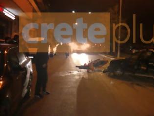 Φωτογραφία για Αυτοκίνητο τράκαρε μηχανάκι στην οδό Πλαστήρα