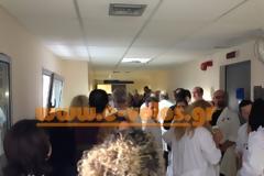 Ένταση στο Νοσοκομείο του Βόλου, ξανά η Αστυνομία στο γραφείο του Διοικητή
