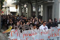 Πύργος: Με μεγάλη συμμετοχή η συγκέντρωση διαμαρτυρίας για το Τ.Ε.Ι
