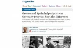 Guardian: Η Ελλάδα «έσωσε» τη Γερμανία, η Γερμανία την καταστρέφει