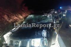 Φθιώτιδα: Γλύτωσε από θαύμα 37χρονος Λαμιώτης που τούμπαρε στο δρόμο Λαμίας-Δομοκού