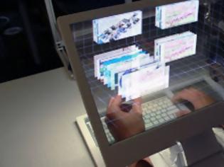 Φωτογραφία για Διάφανος υπολογιστής επιτρέπει στους χρήστες να αγγίξουν το ψηφιακό περιεχόμενό του