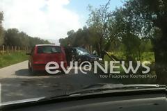 Ερέτρια: Το αυτοκίνητο του έγινε σμπαράλια καθώς επέστρεφε σπίτι!