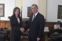 Της ελληνικής καταγωγής Πρέσβη της Αυστραλίας στην Ελλάδα υποδέχθηκε ο Θ. Καράογλου