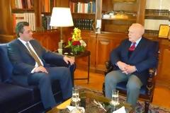 Συνάντηση του περιφερειάρχη κεντρικής Μακεδονίας Α Τζιτζικώστα με τον πρόεδρο της δημοκρατίας Κ. Παπούλια
