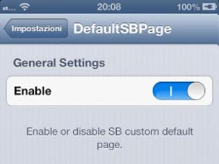 Φωτογραφία για DefaultSBPage: Cydia tweak